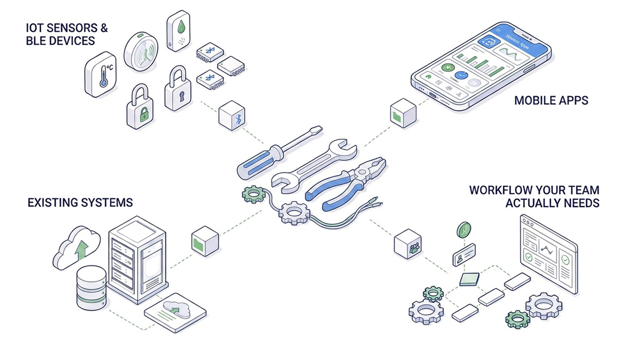 Modular integration: sensors, gateways and existing systems on one platform