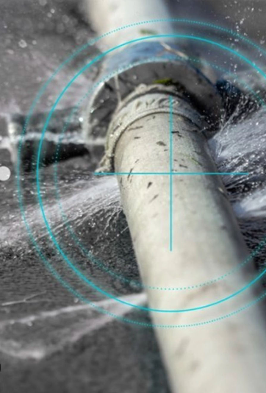 Plant room pipework for water leakage detection